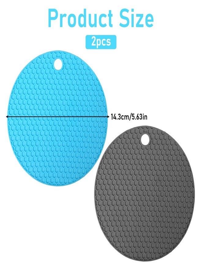 Aeaocvo 2 Pcs Bird Slow Feeder Mats, Bird Foraging Toys, Extend Eating Time, Birds Toy for Parakeet, Cockatiel, African Grey, Conure (Blue & Grey) - Image 2